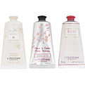 L'Occitane Pink Flowers Hand Cream Collection: Neroli & Orchidee + Rose + Cherry Blossom  --3x75ml/2.6oz for unisex