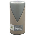 Sandalwood & Patchouli One Pillar Candle. for unisex